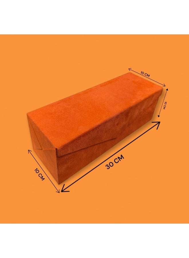 Al Seraj Premium 52 Ring Jewellery Display Folder Book Organizer | Suede Interior & Exterior Ring Storage Case | Professional Shop & Showroom Jewellery Box | Orange | Made in Dubai - Image 5
